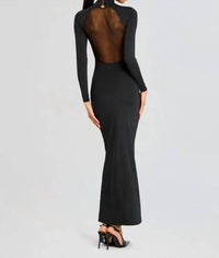 Ser.O.Ya - Krystal Maxi Dress With Mesh Paneling