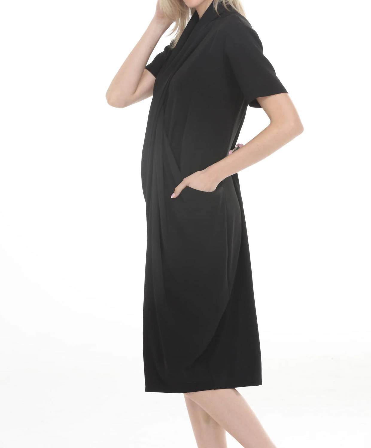 Joseph Ribkoff - Woven Twill Draped Cocoon Dress
