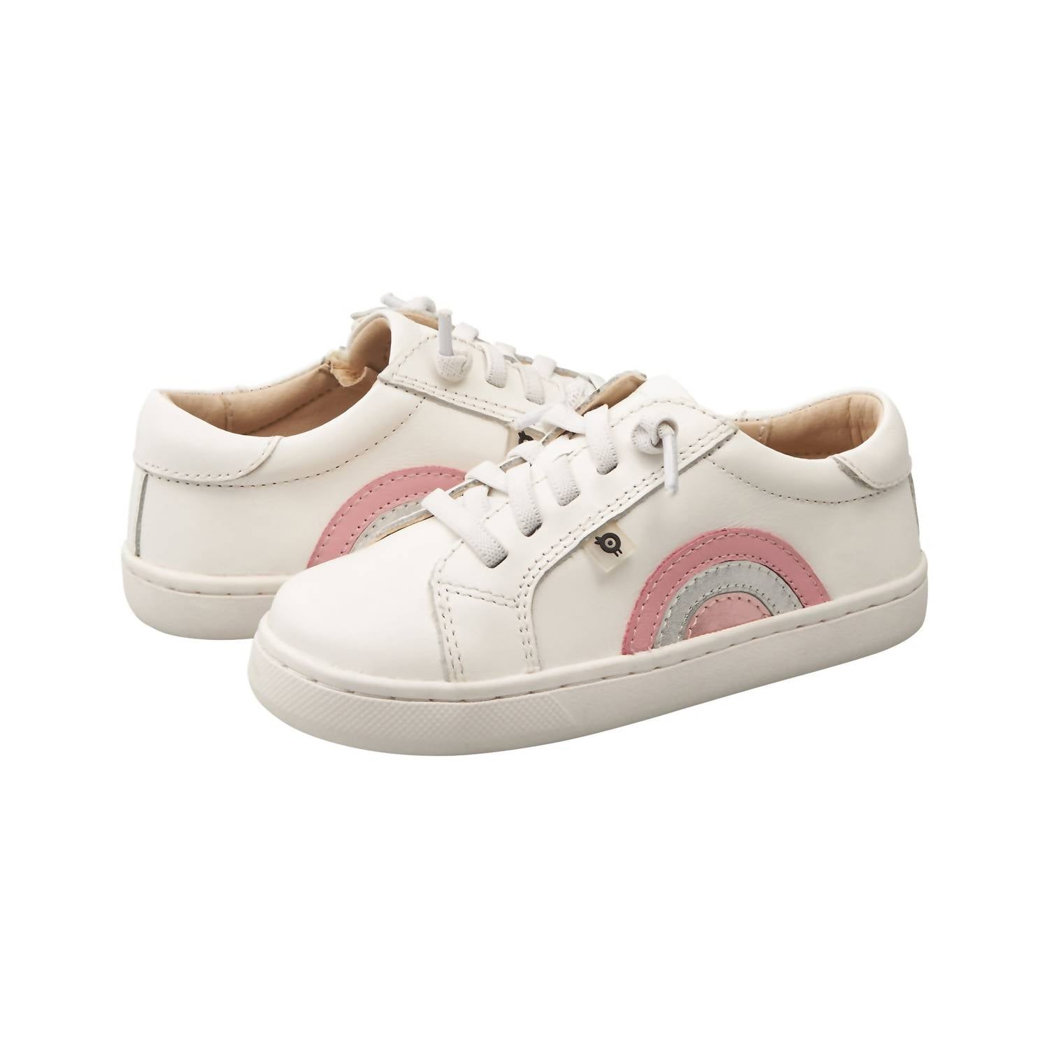 OLDSOLES Kids' Low Top Cut Sneaker in rainbow jump - kids' sneaker - detail view