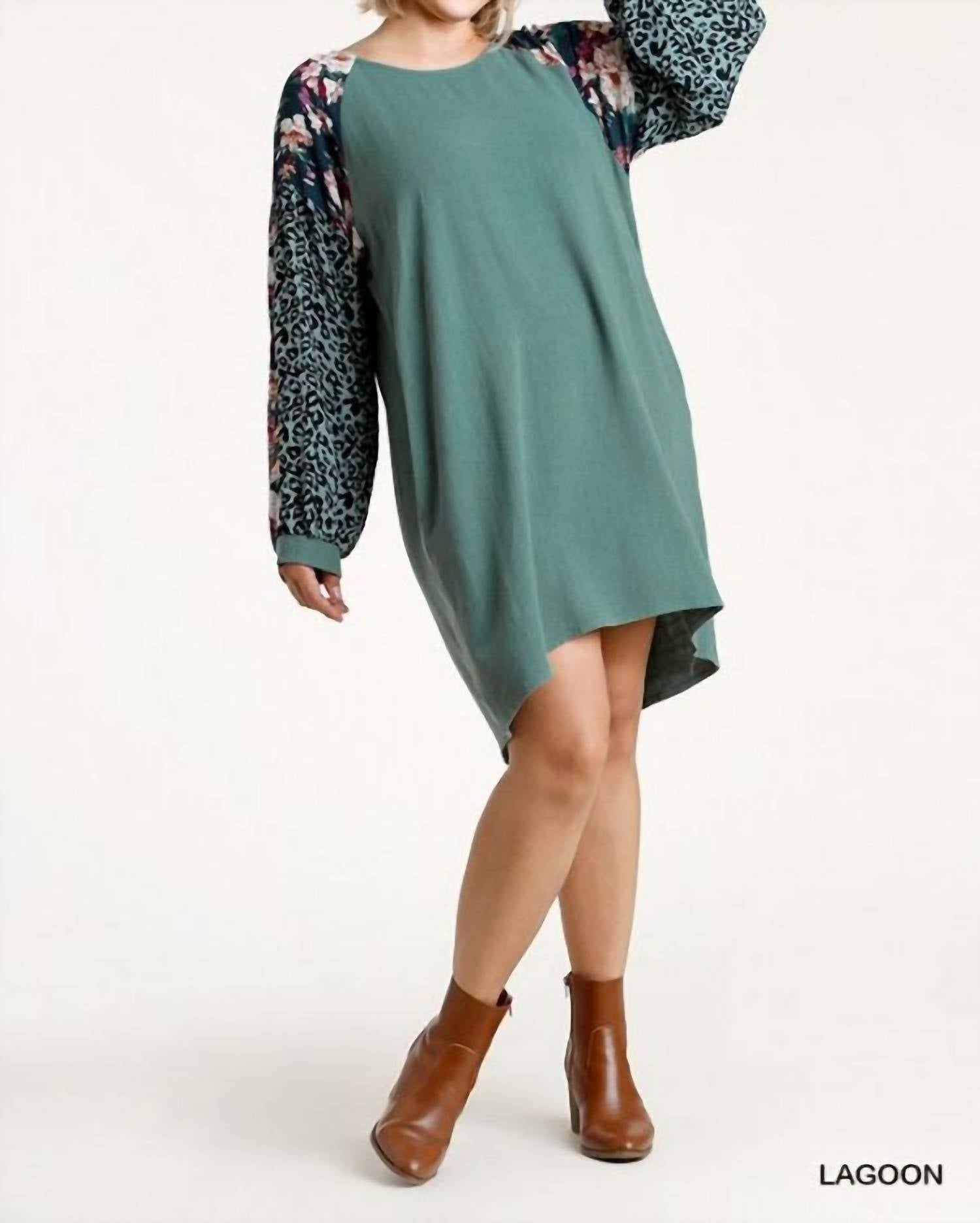 Umgee - Floral & Animal Pocket Dress