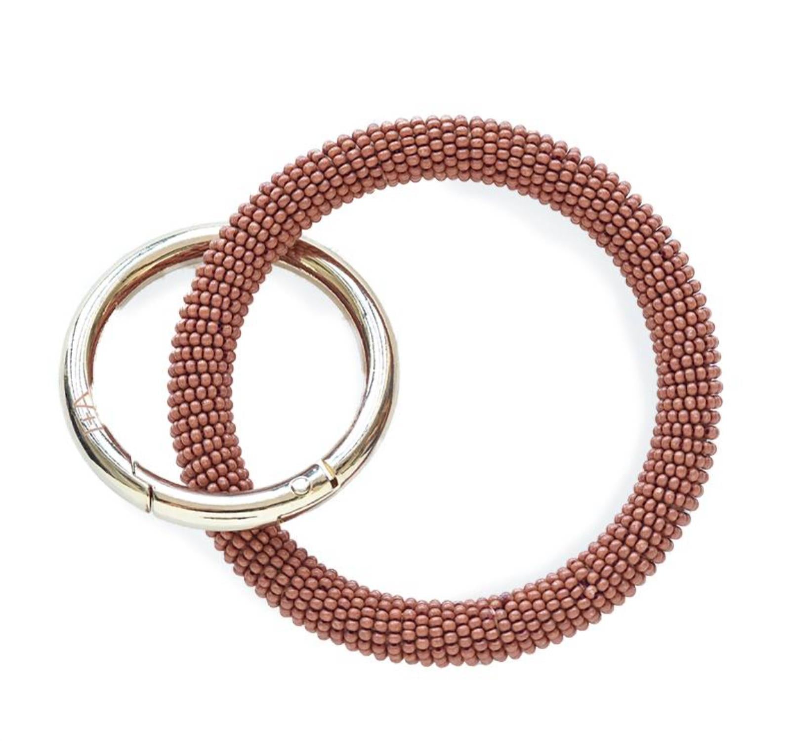INK+ALLOY Women's Seed Bead Bangle/key Ring in rust - women's accessory