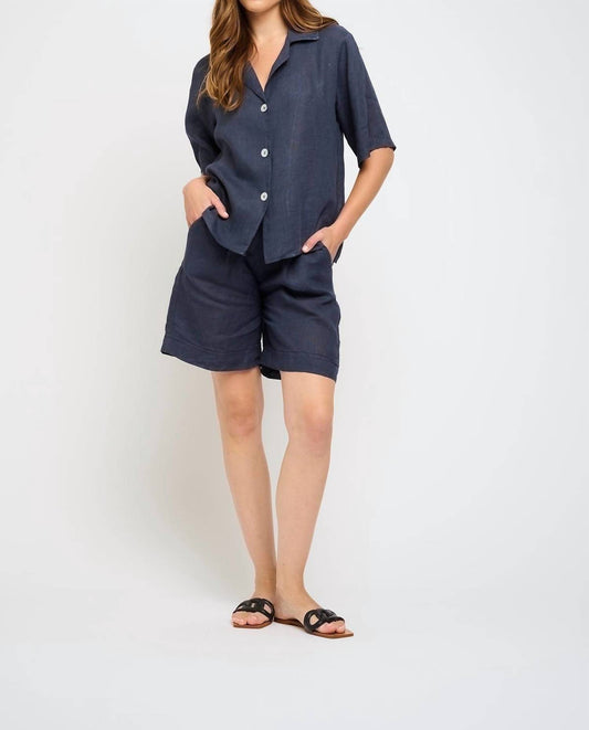 Pistache - Linen Bermuda Shorts