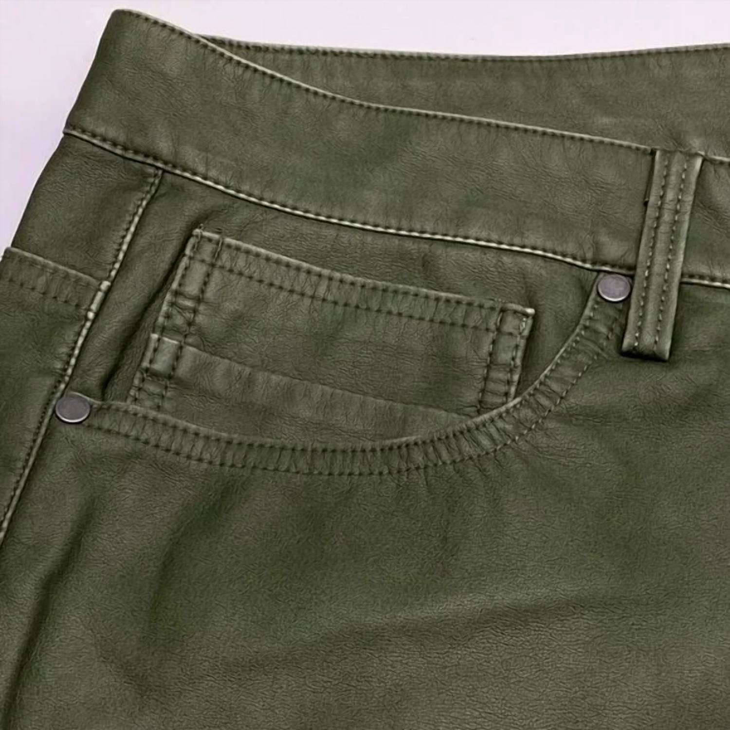 Smoke Rise - Men's Stacked Utility Vegan Leather Pant