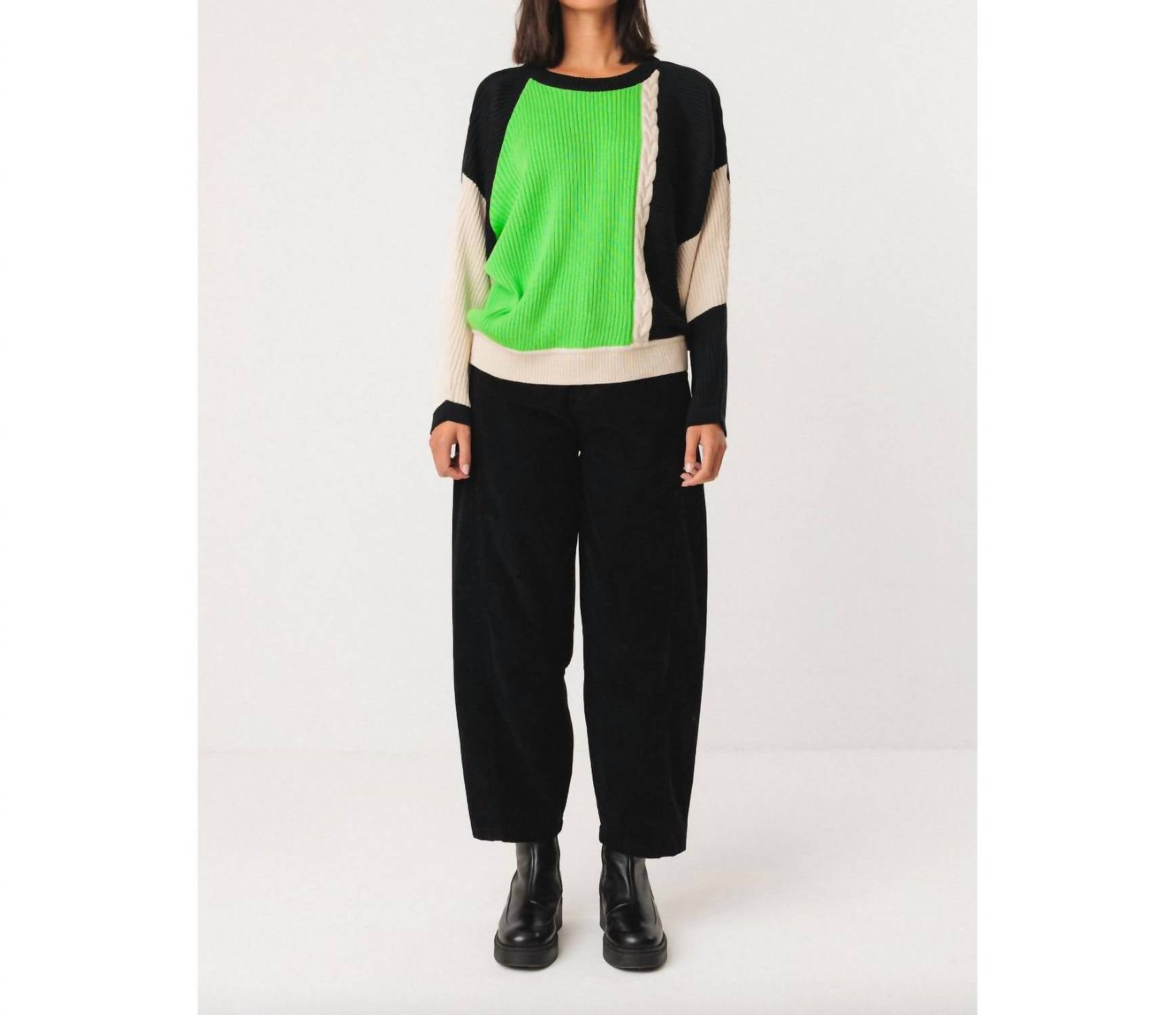 SKFK Balene Sweater in black multicolored - women's sweater - alternate view