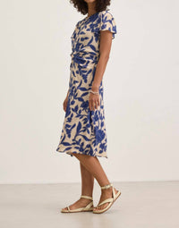 Velvet by Graham & Spencer Nevine Midi Dress in navy - women's dress - alternate view