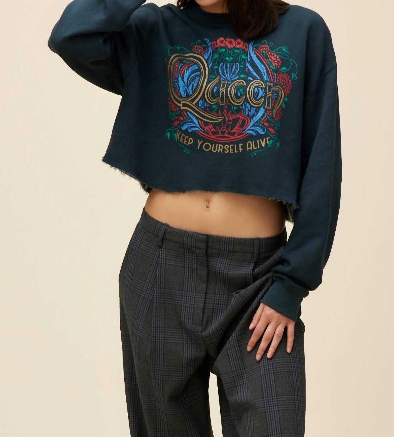 Daydreamer - Queen Keep Yourself Alive Cut Off Sweatshirt