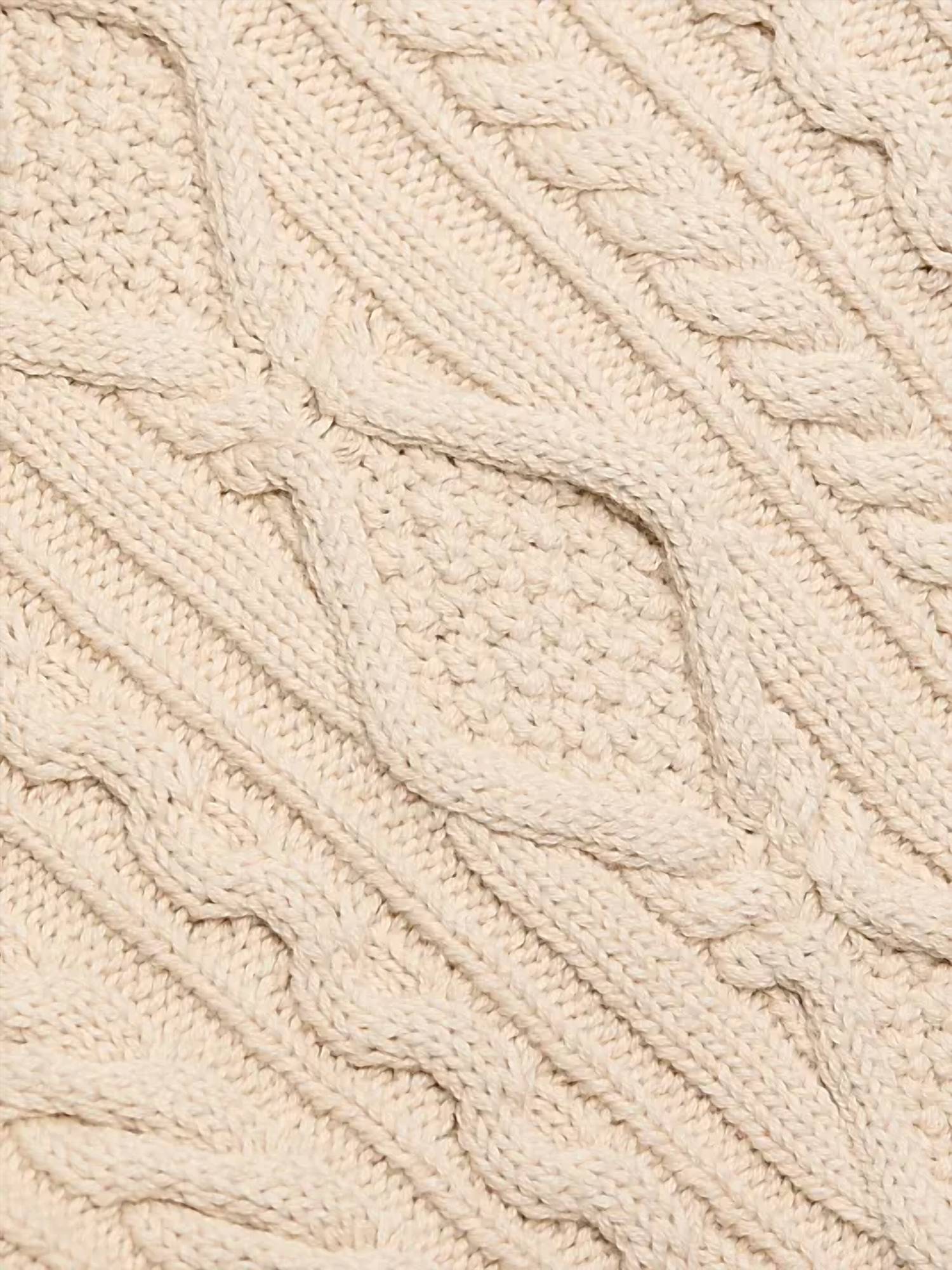 SIMKHAI Virginia Cropped Cardigan in beige - women's cardigan - view 4