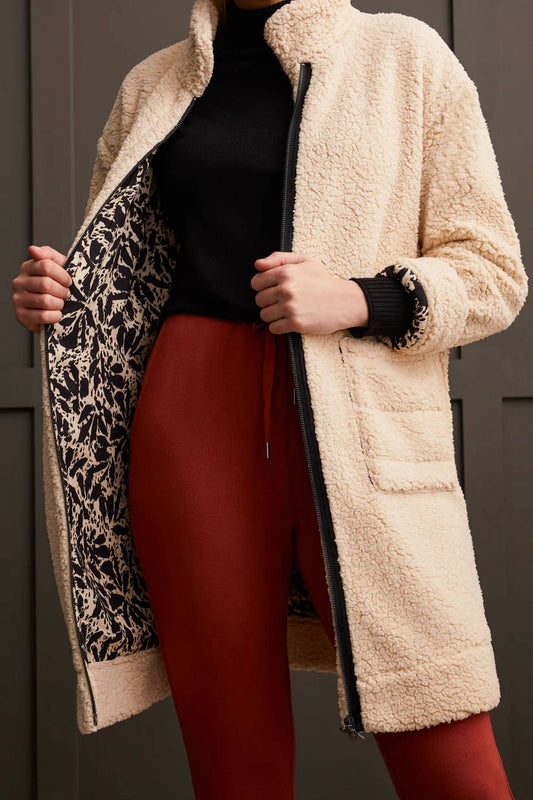 Tribal - Printed Lined Zip Up Coat