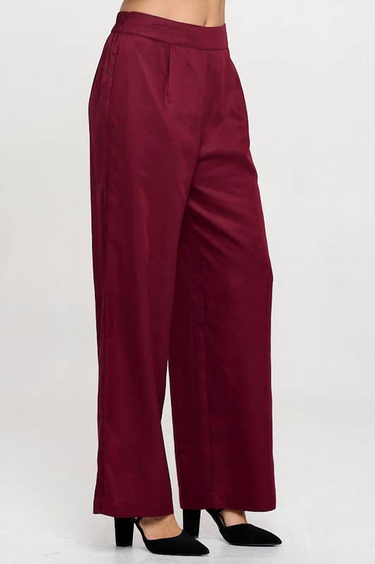 Reneec. - Solid Straight Leg Pants With Pockets