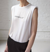 Inessa Luxe Logo Shoulder Pad Tee