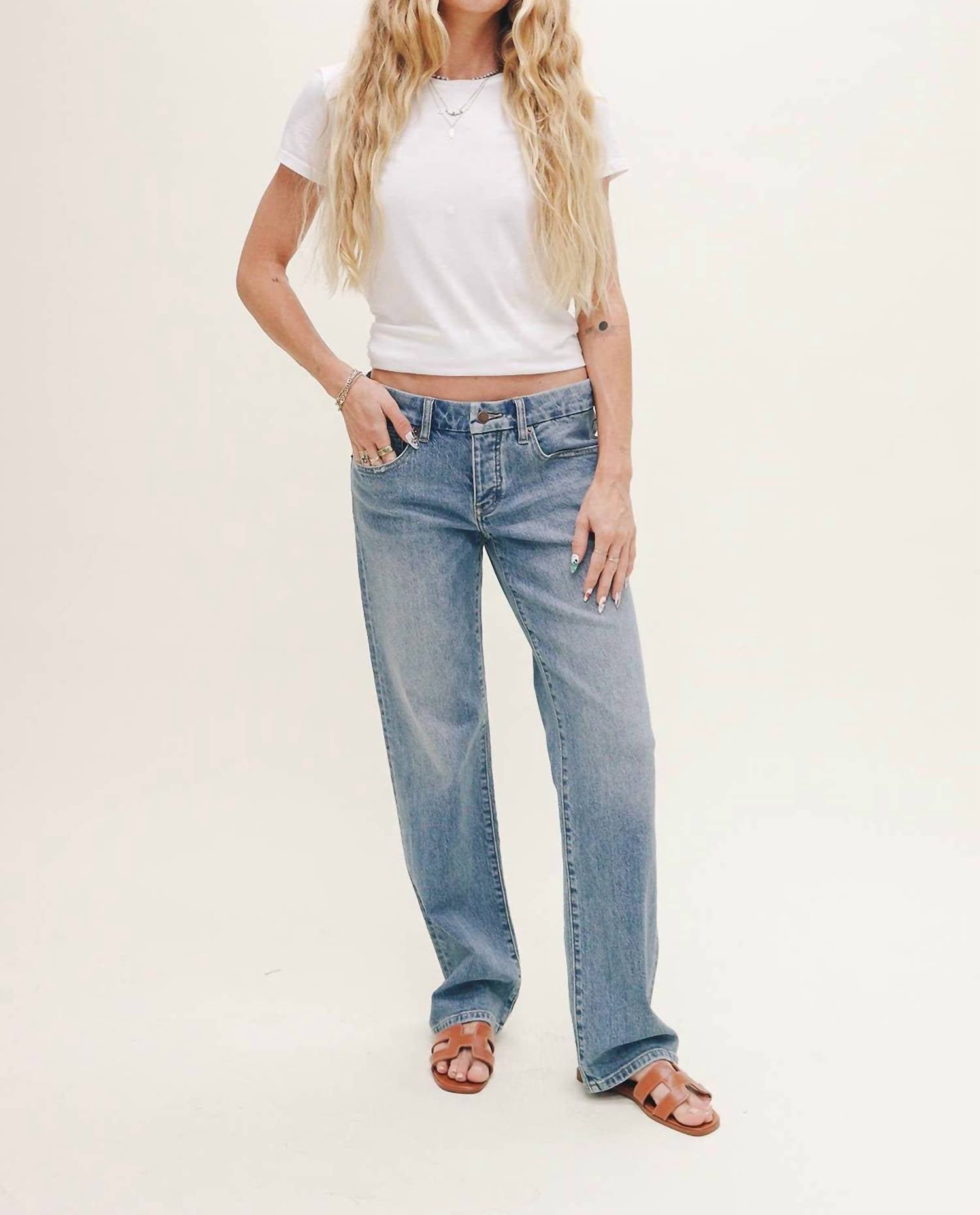 Oliver Logan - Winston Low Rise Wide Leg Jeans