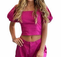 4Si3Nna - Short Puff Sleeve Top