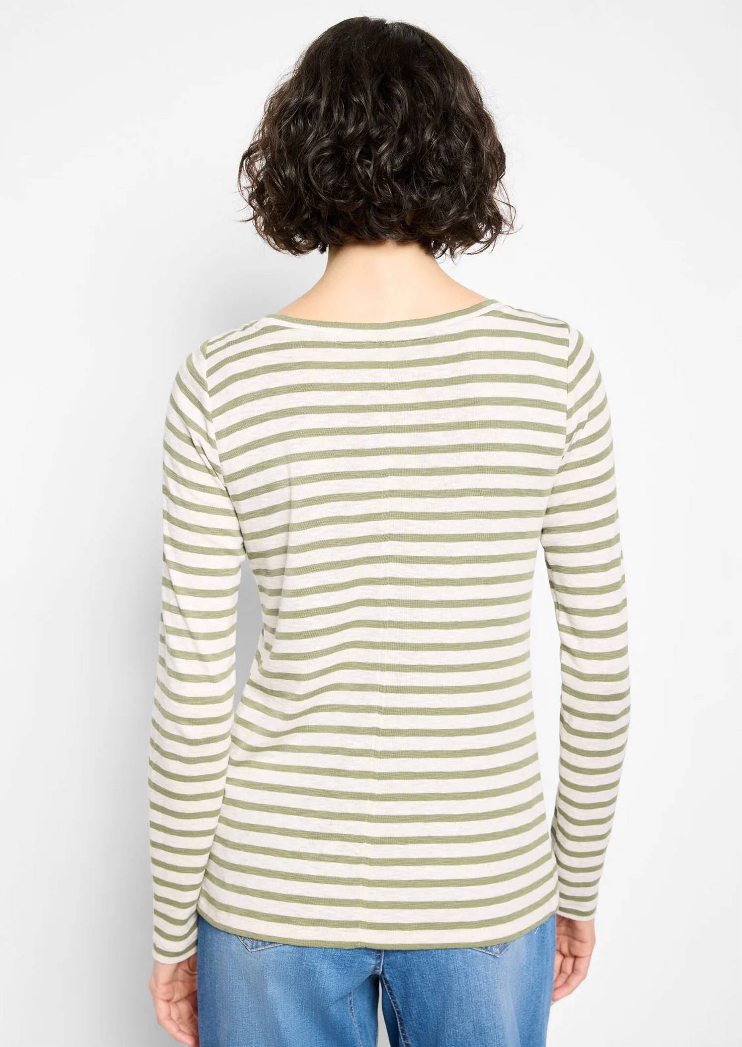 Nic + Zoe - Stripe Boatneck Long Sleeve Tee