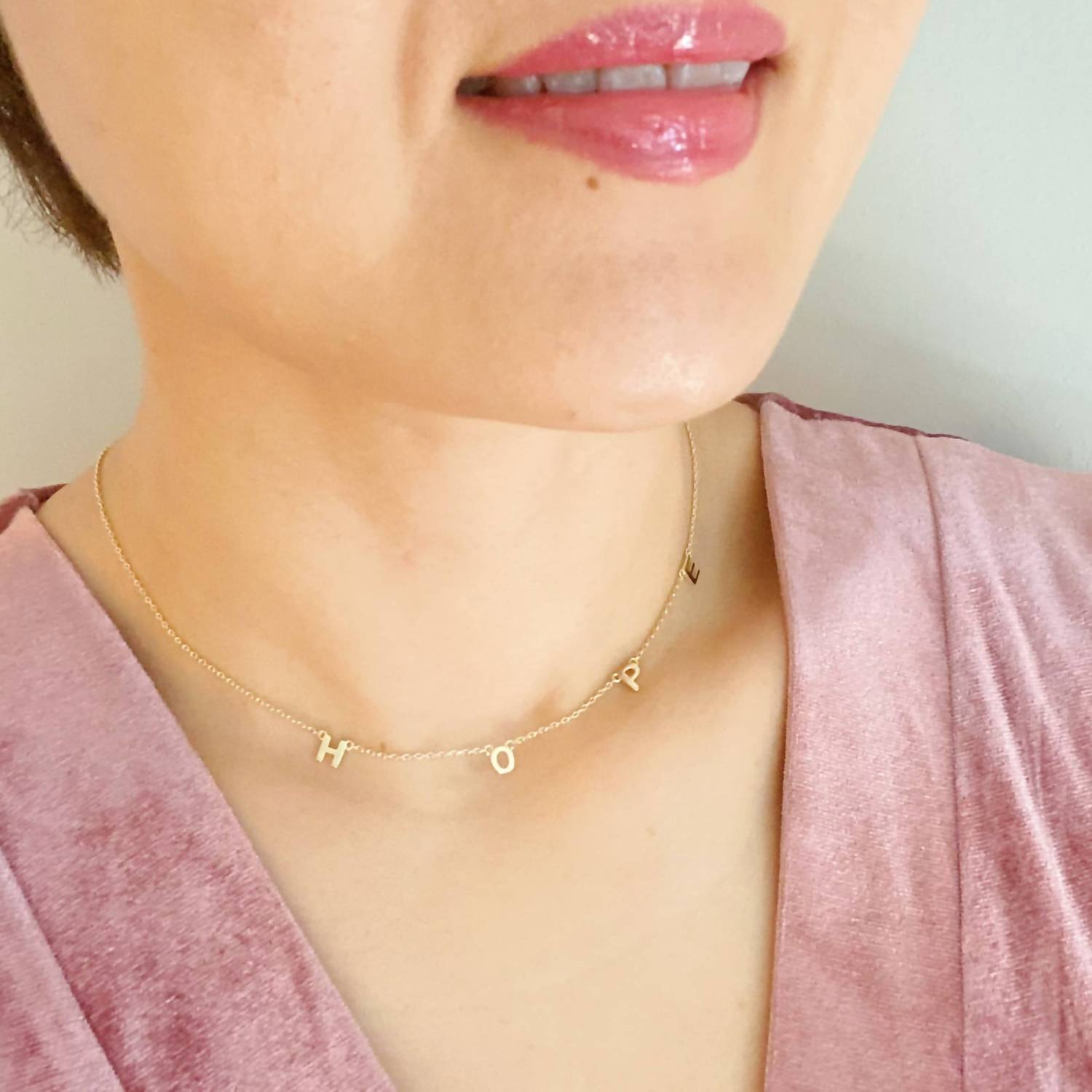 Ellison+Young - Women's Hope Dainty Minimalist Word Necklace