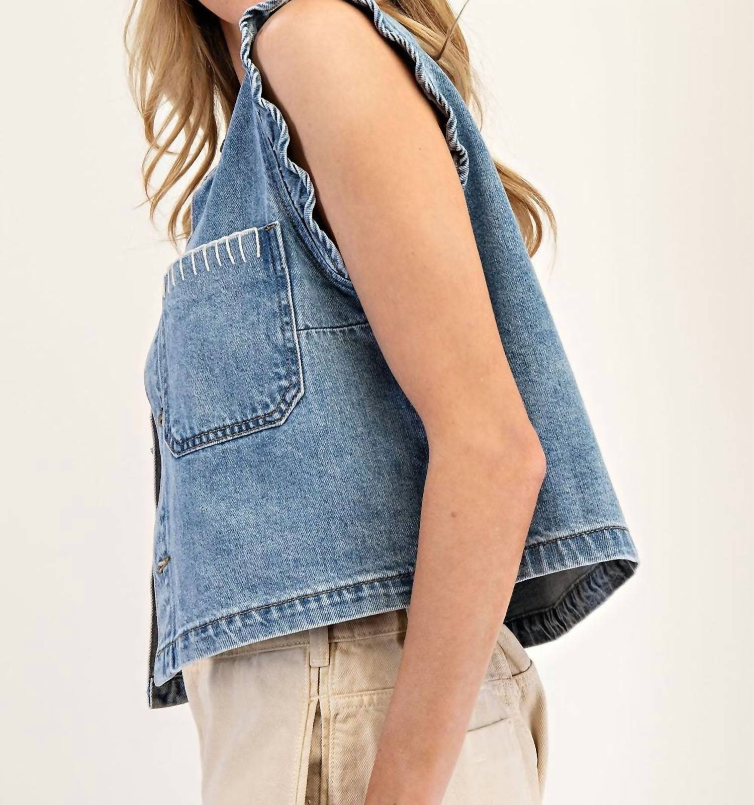 Ee:Some - Jenna Denim Sweater Vest