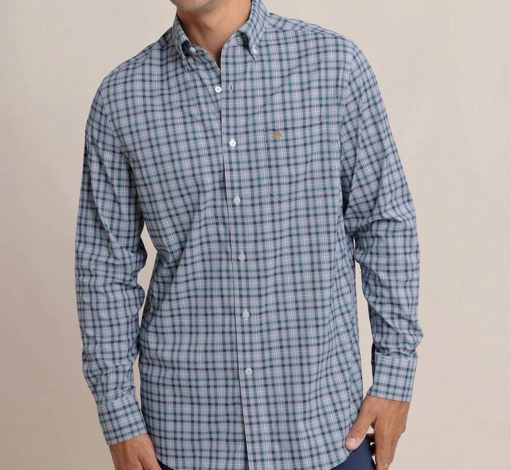 Southern Tide - Plaid Intercoastal Long Sleeve Sports Shirt
