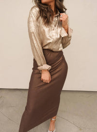 Amylynn - Ribbed Midi Skirt