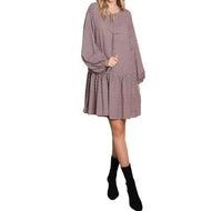 Cotton Bleu - Boho Tile Print Babydoll Dress