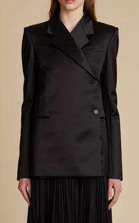Khaite Otero Jacket in black - women's jacket - alternate view