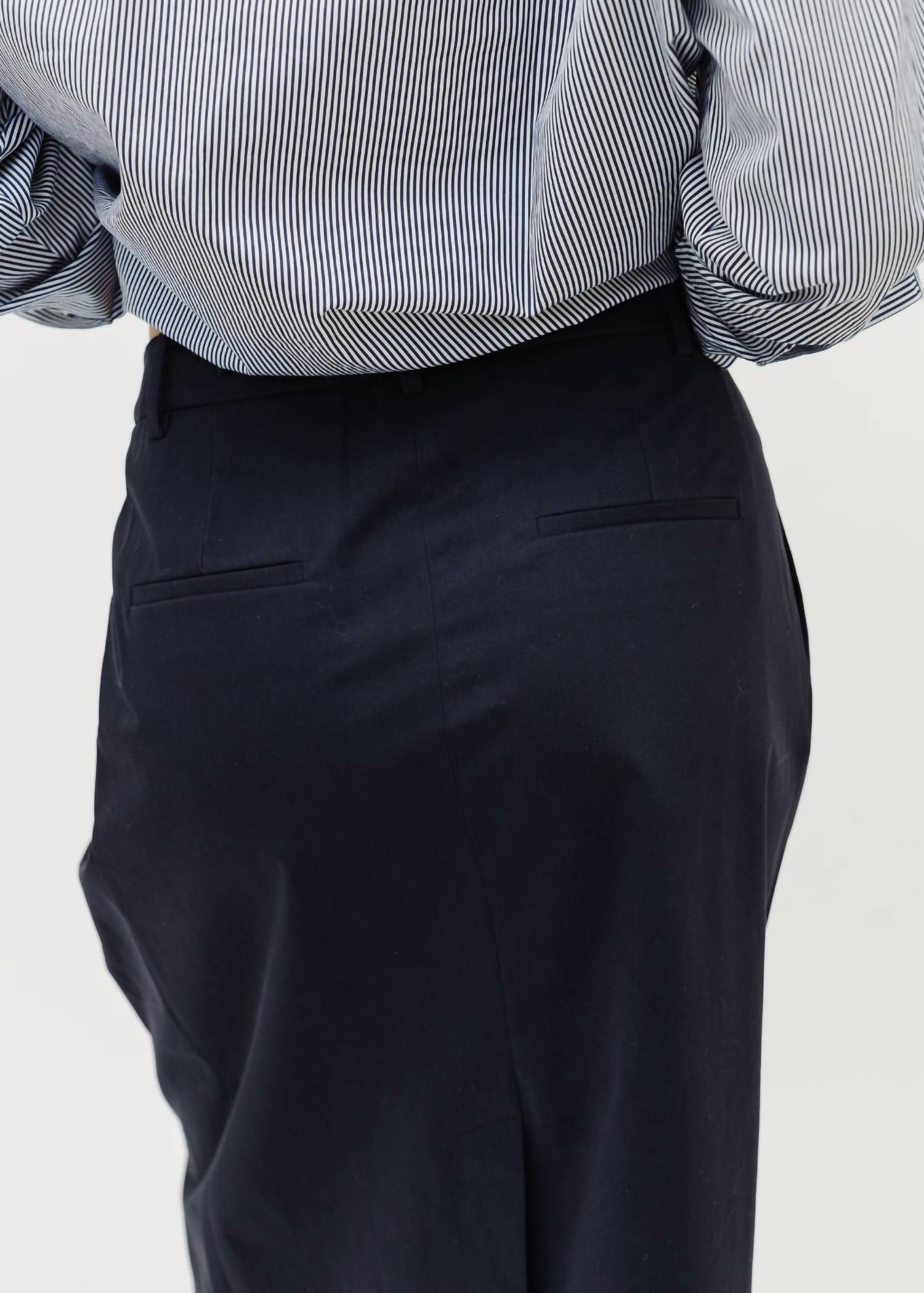 Tibi - Bio Twill Triple Pleat Midi Skirt