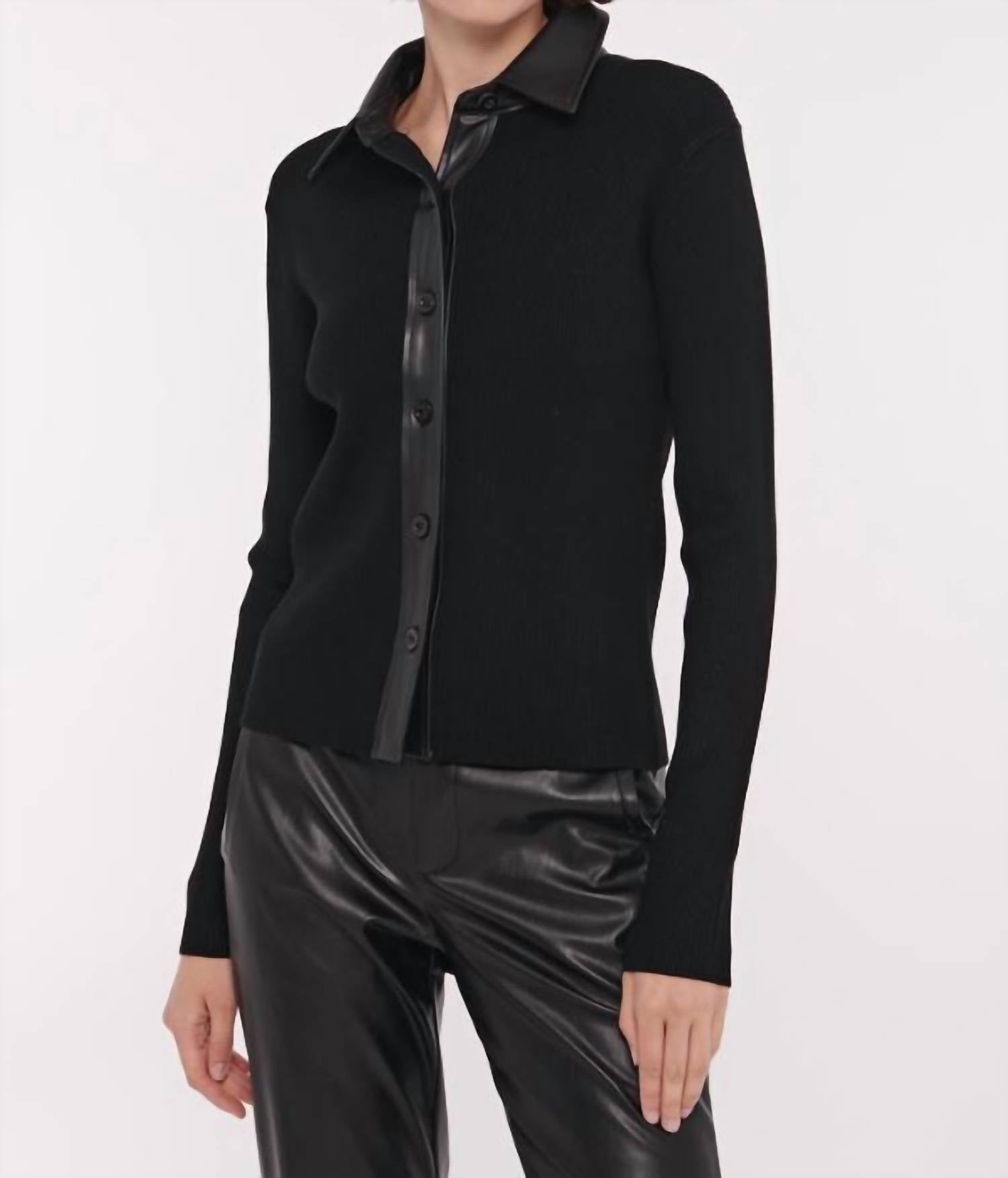 Toccin - Jordan Vegan Leather Rib Top