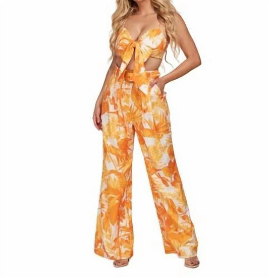 L'Atiste - Tropical Print Pant Set