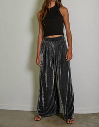 By Together - Knit Nylon Polyester Lurex Wide Leg Pants
