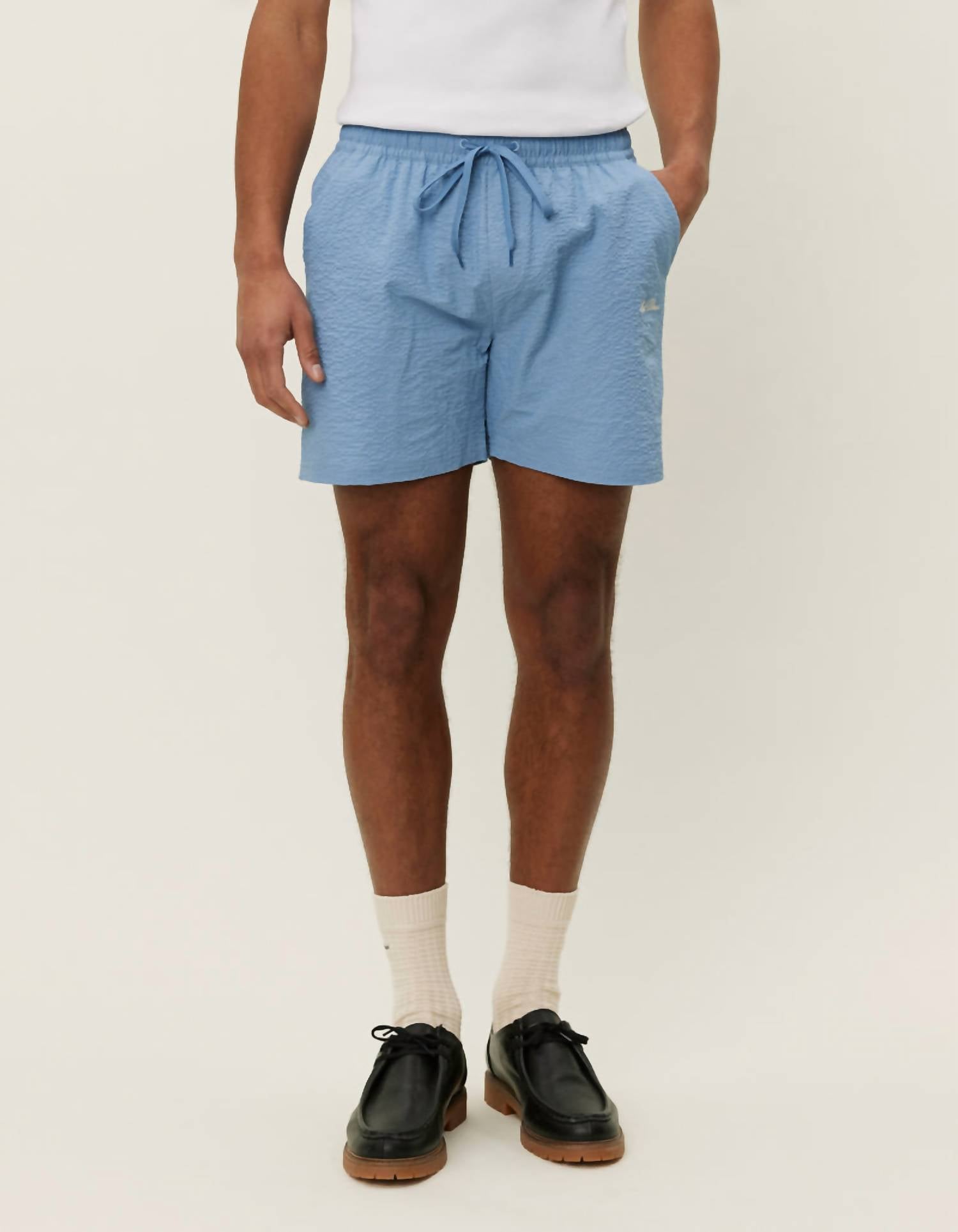Les Deux - Stan Seersucker Swim Shorts