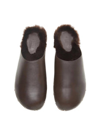 Le Monde Béryl - Women's Agnes Shearling-lined Leather Clogs