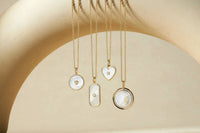 Eklexic - Women's Mother Of Pearl Lion Pendant Necklace