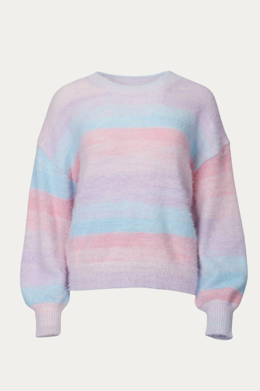 PASTEL RAINBOW STRIPED SWEATER