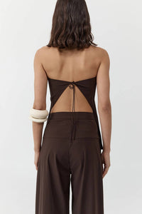 St. Agni - Strapless Rouleau Tie Top