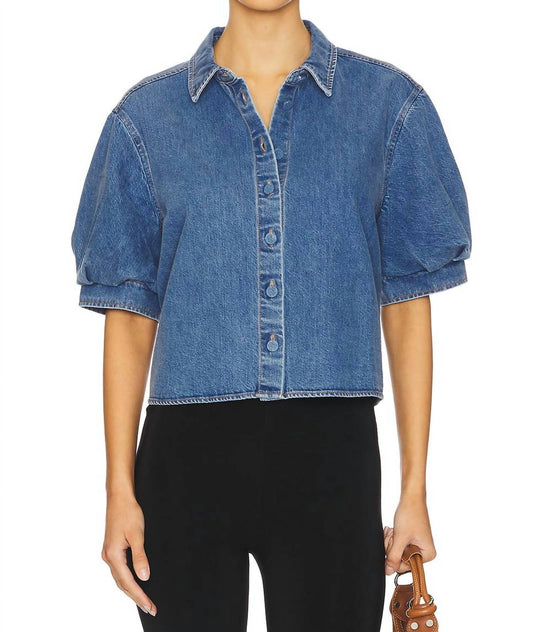 Frame - Billow Sleeve Denim Button-up Shirt