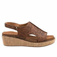 Corkys Footwear - Women's Volta Ii Embossed Floral Wedge Sandal