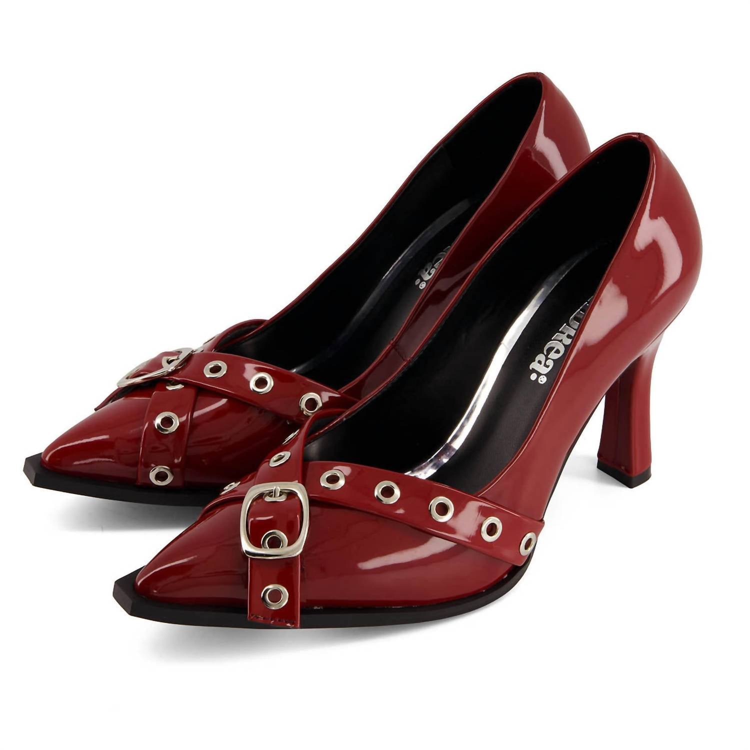 Andrea - Women's Stilettos With Double Strap Ornament Pumps