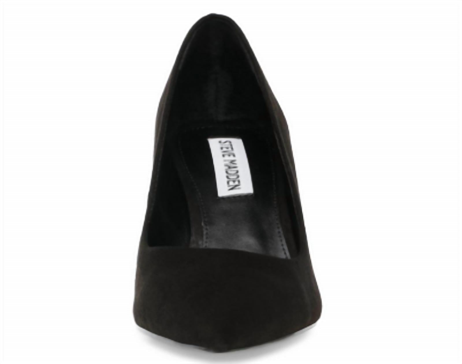 STEVE MADDEN Women's Lend Suede Heel in black - women's heels - detail view