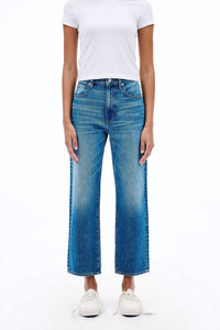 SLVRLAKE London Crop Tucson Jeans in tuscan blue - women's jeans
