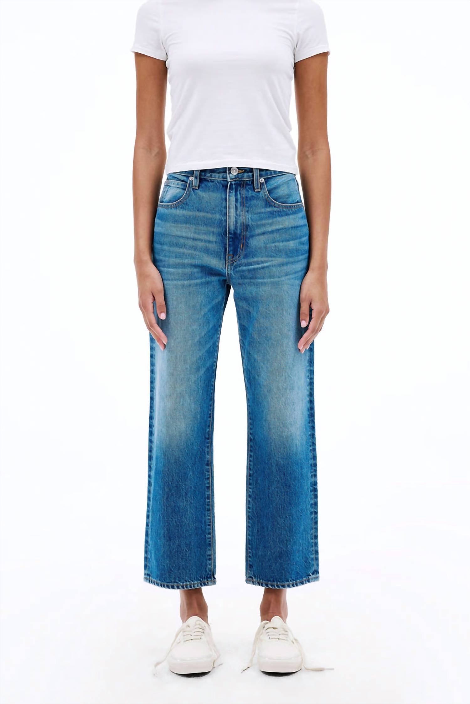 SLVRLAKE London Crop Tucson Jeans in tuscan blue - women's jeans