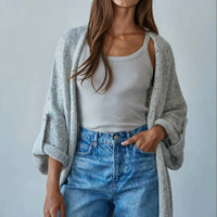 By Together - Knit Folded Quarter Sleeve Cardigan