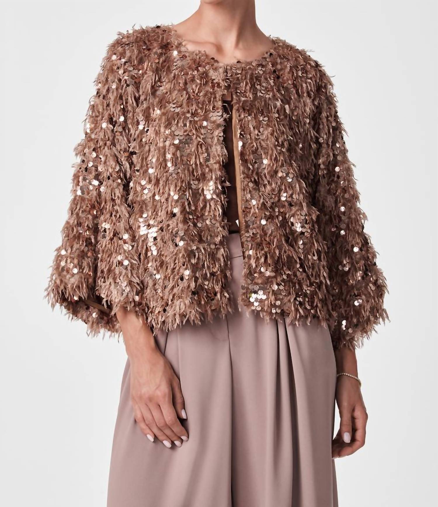 Trina Turk - Oller Cropped Faux Fur Coat