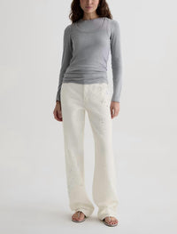 Ag Jeans - Billie Embellished Low Slung Straight Leg Jeans