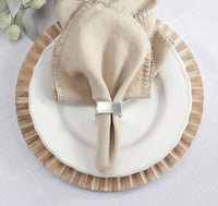 Saro Lifestyle - Hammered Napkin Ring - Set Of 4