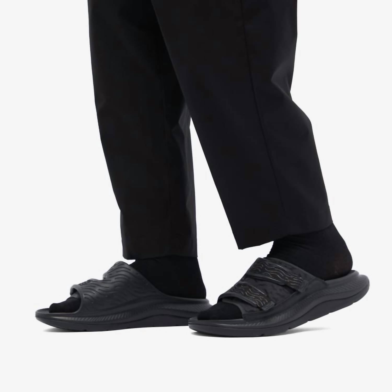 Hoka Ora Luxe Slipper in black black - men's loafer - view 4