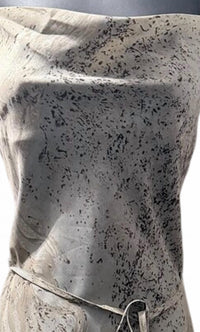 GRADE & GATHER Women's Faith Square Neckline Midi Dress in green multi - women's dress - detail view