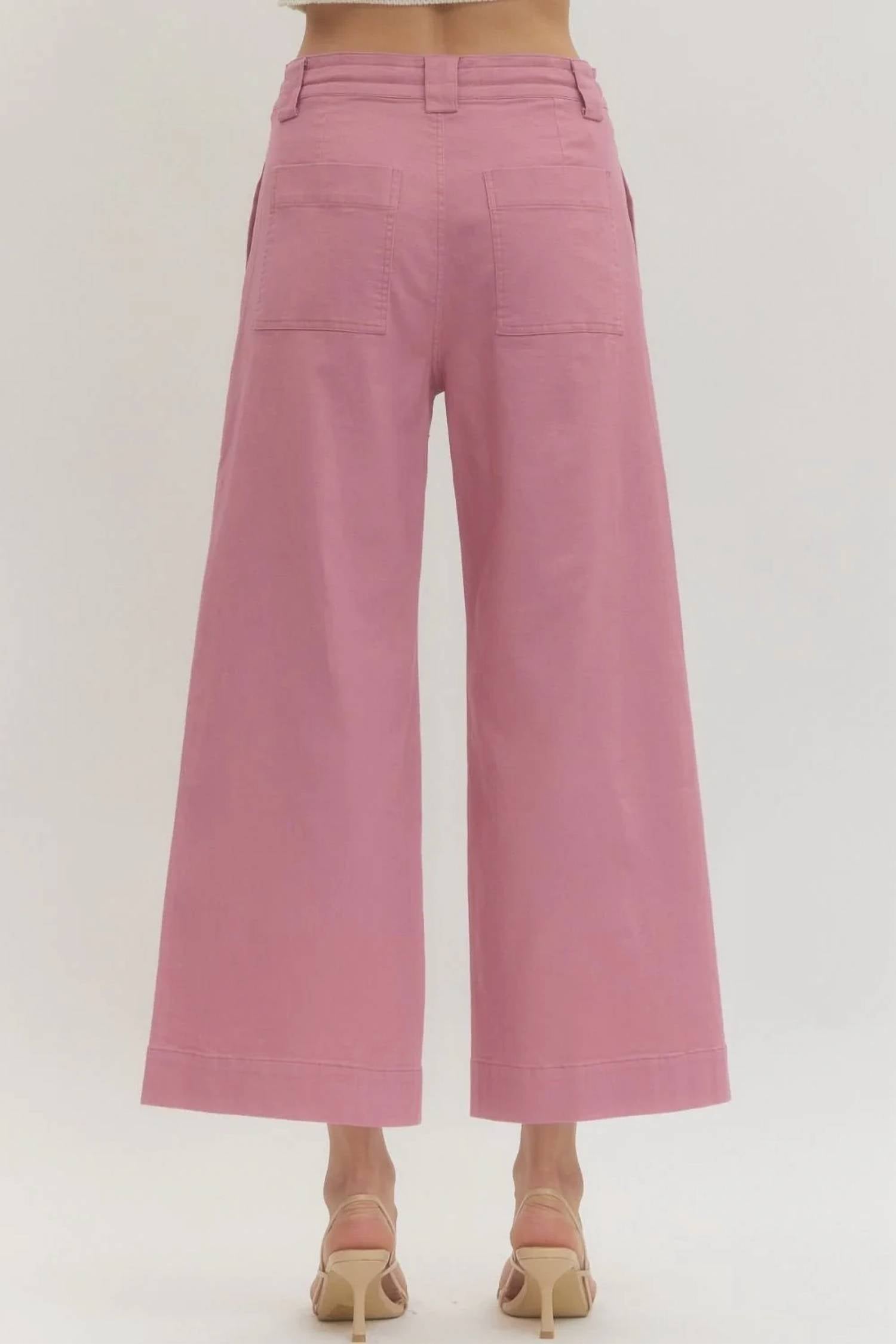 Entro - Wide Leg Tie Pants