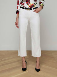 L'Agence - Wanda High Rise Crop Wide Leg Pants