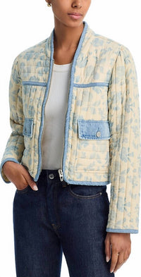 BLANKNYC Love Song Combo Juniper Jacket in cream - women's jacket - alternate view