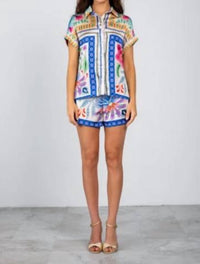 Lavender Brown - Valery Button Front Top