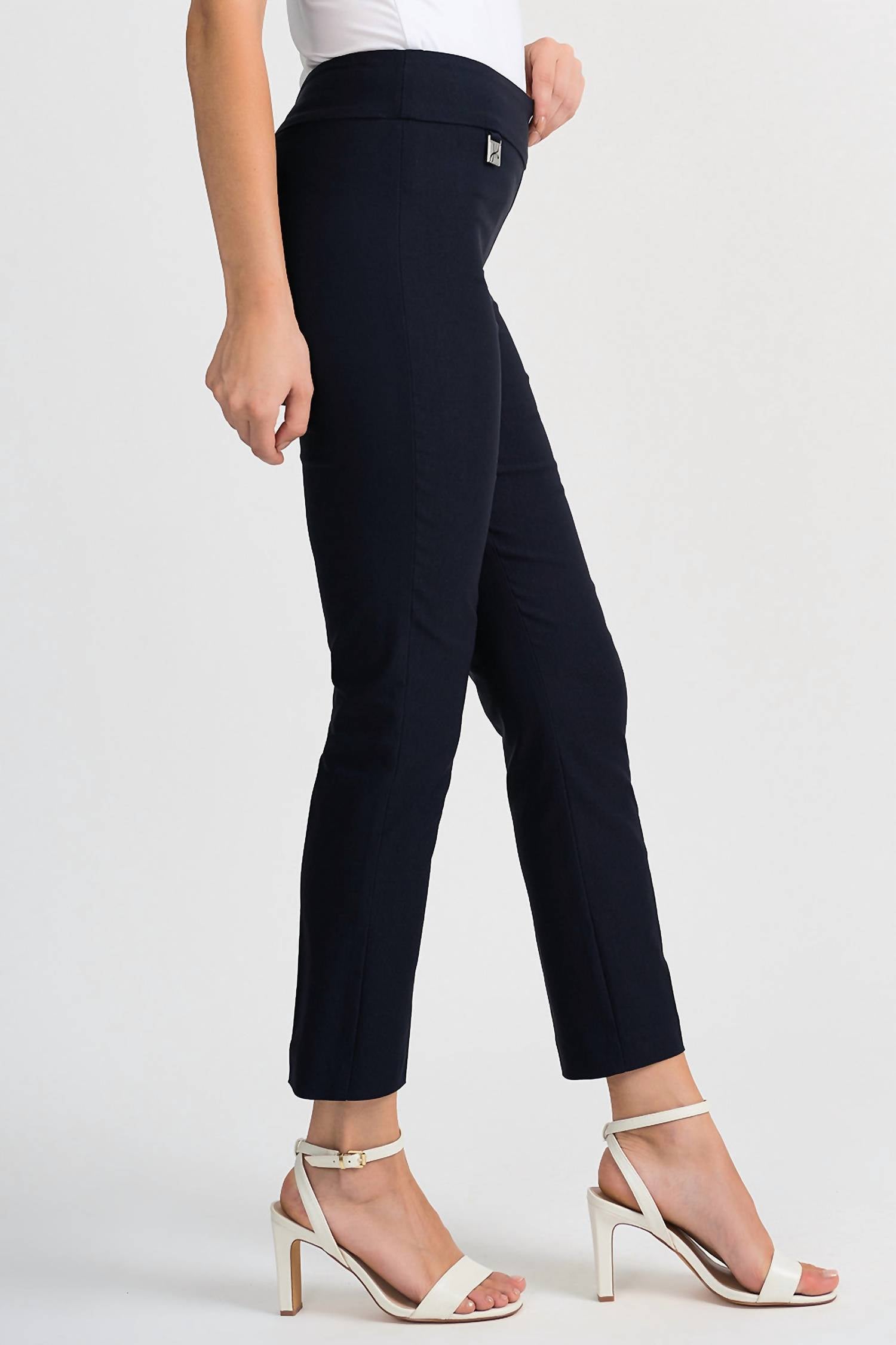 Joseph Ribkoff - Straight Leg Pull On Cropped Pants