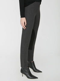 Brochu Walker REMINGTON RIDING PANT in dark charcoal melange combo - women's pants - detail view